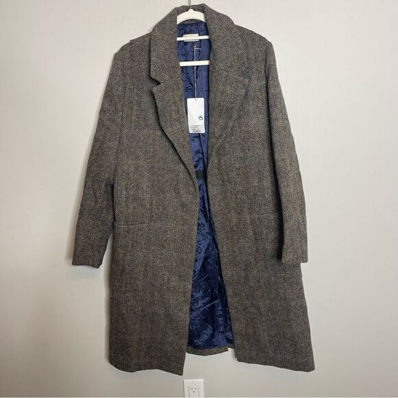 Zadig & Voltaire Macy Wool Check Coat size 38 CHARBON - Picture 6 of 12